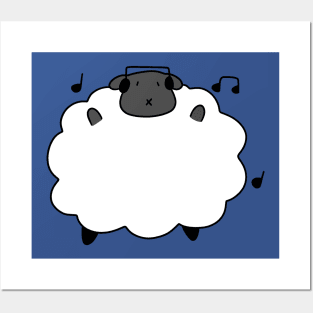 Dancing Headphones Sheep Posters and Art